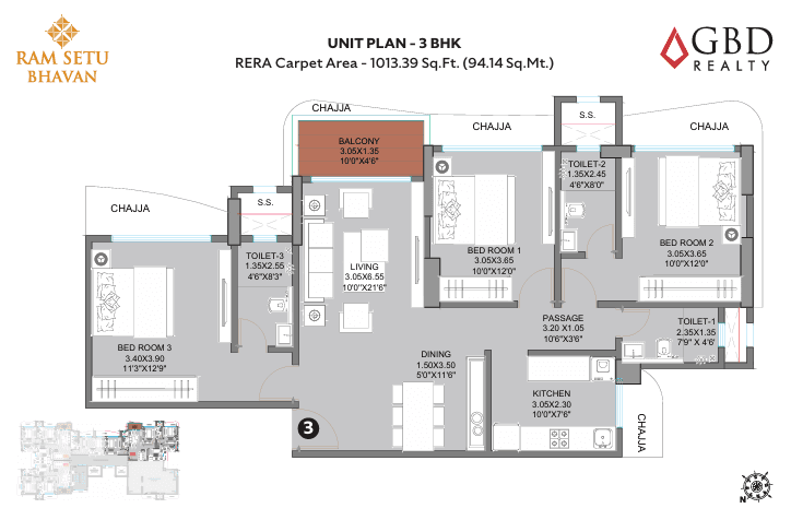 gbd ram setu bhavan in Dadar East - floor plan