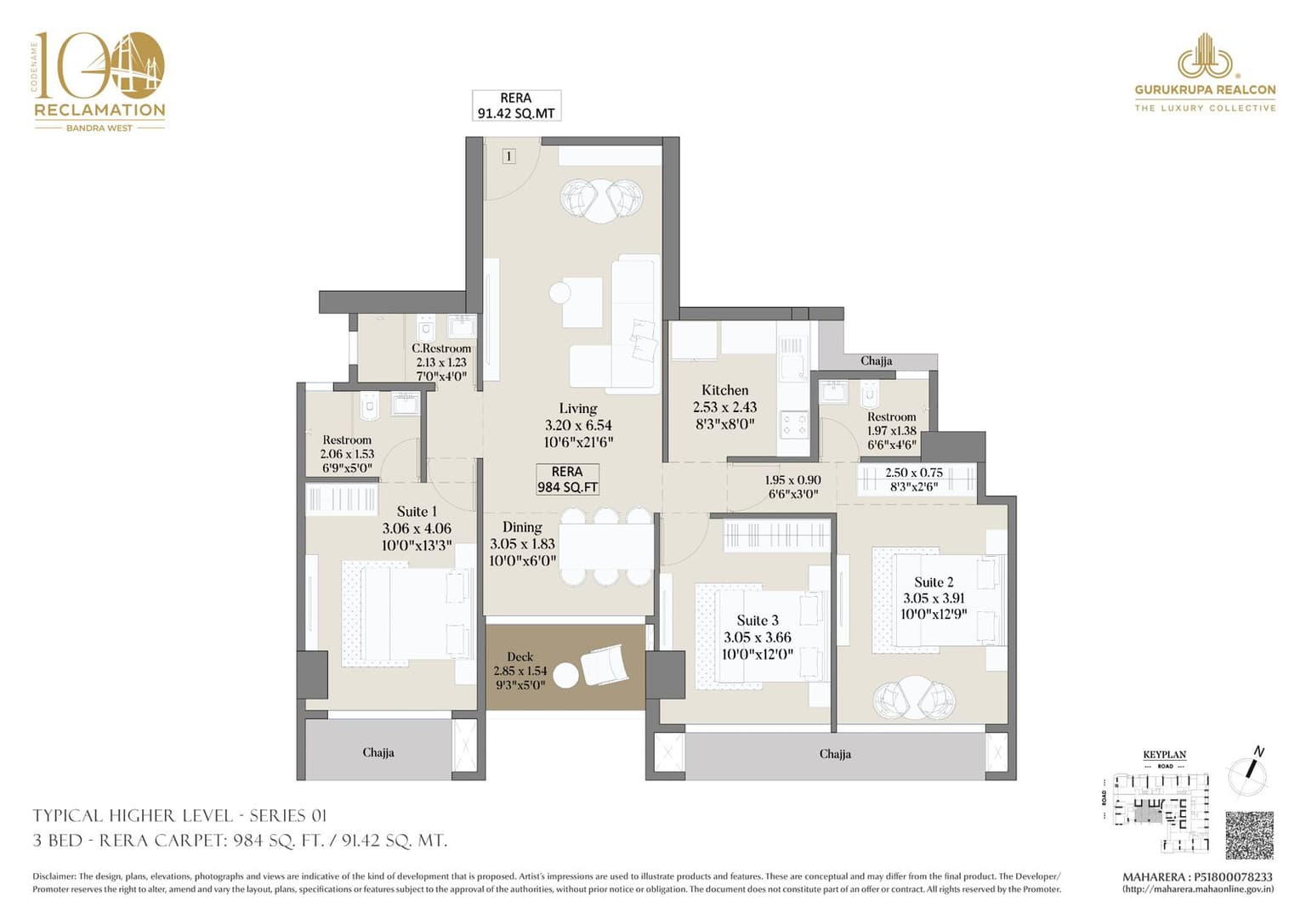 gurukrupa 100 reclamation. in Bandra - floor plan