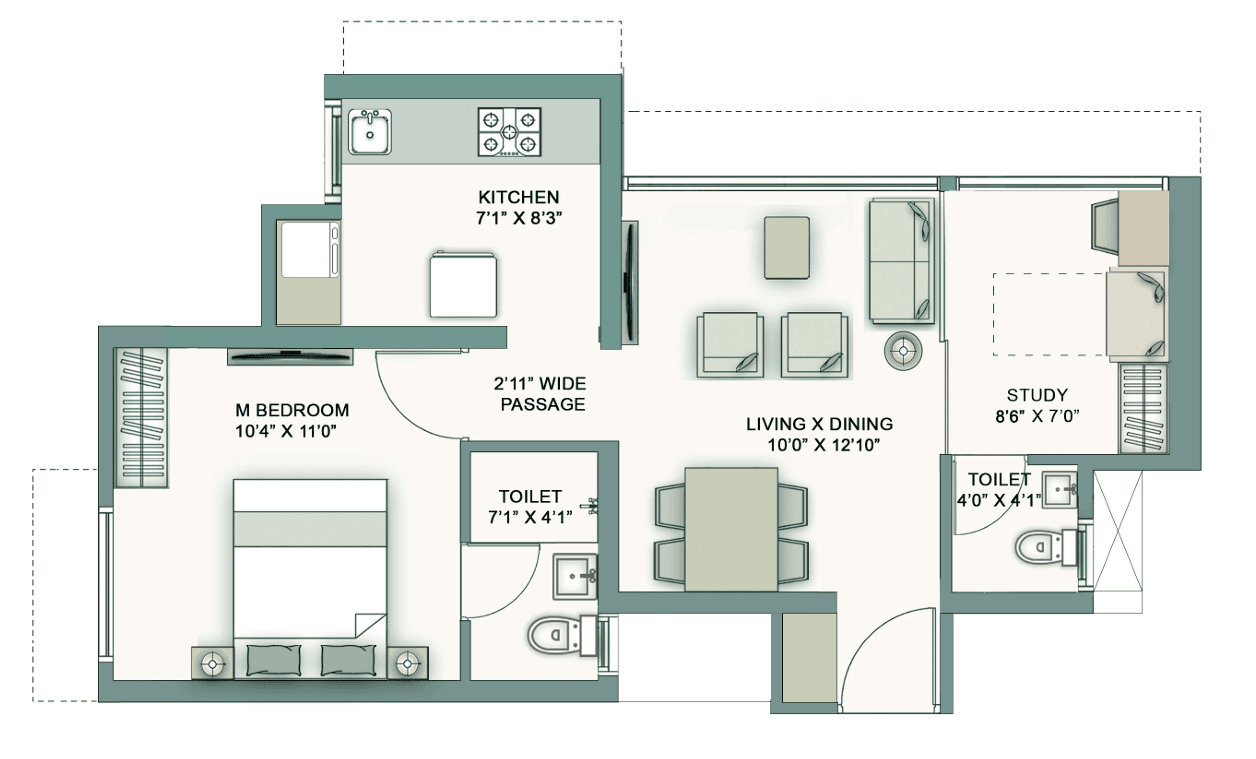 piramal vaikunth in Balkum - floor plan