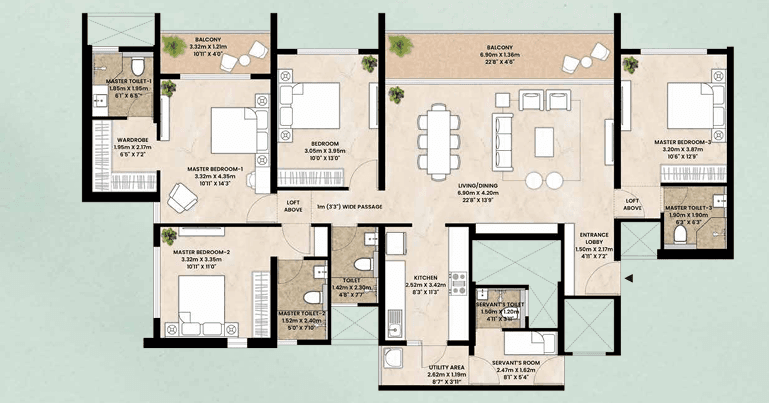 mahindra ivylush in Kharadi - floor plan