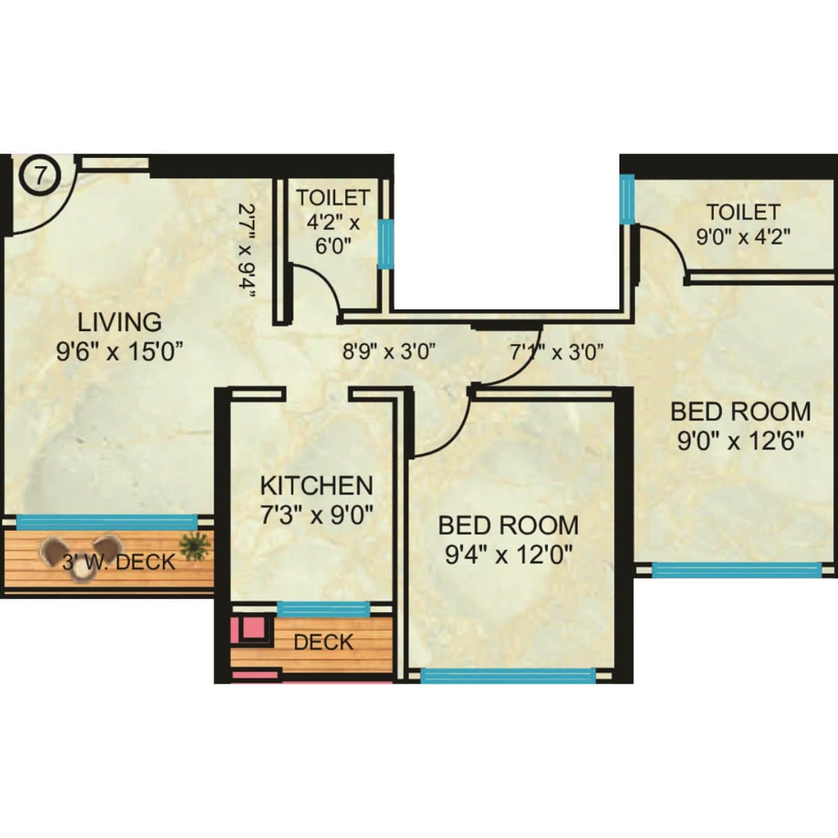 neelam sequel in Mulund - floor plan