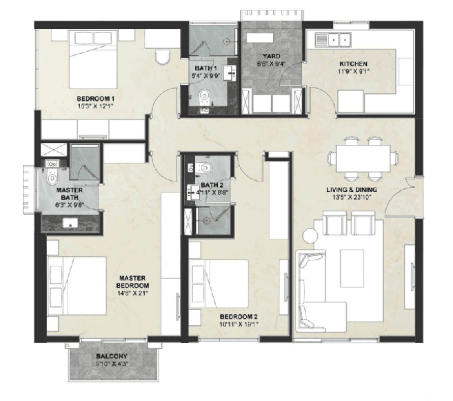 forum serendipity in Bkc - floor plan