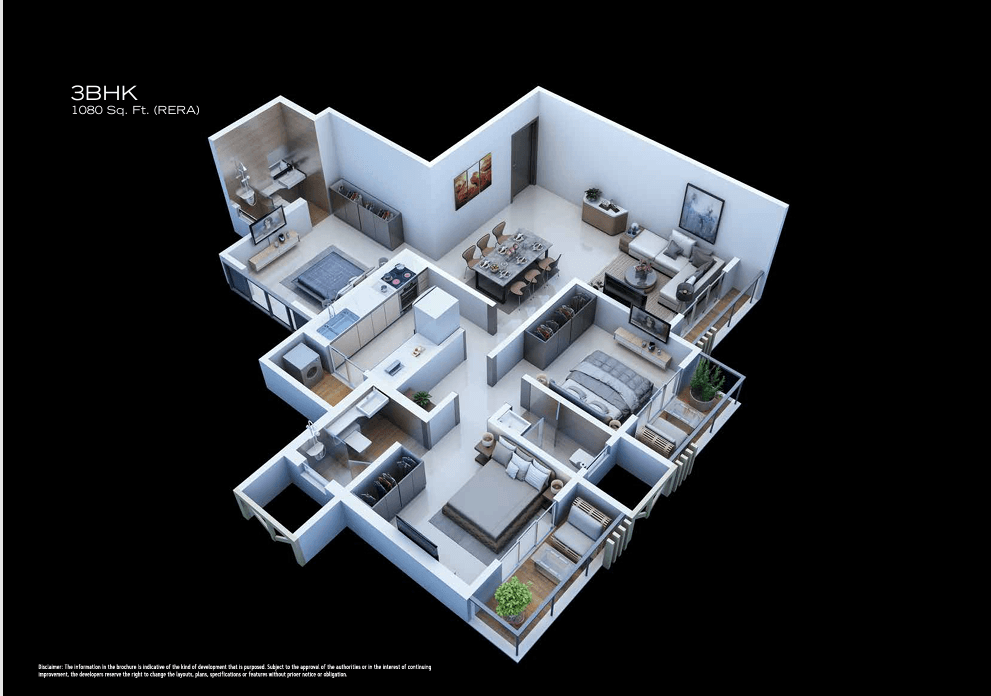rishabh developers dharti heights in Dadar East - floor plan