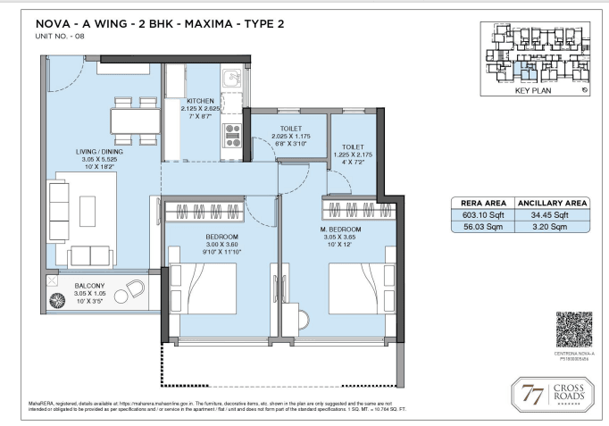 l&t 77 crossroads in Ghatkopar - floor plan
