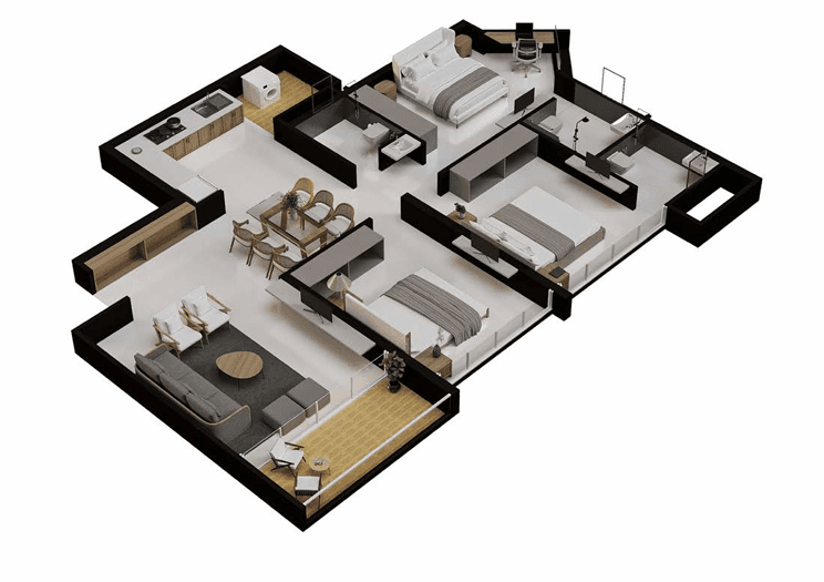 mantra melange in Kharadi - floor plan