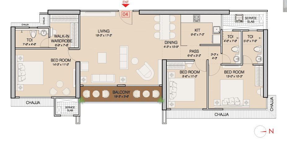 ruparel vivanza in Byculla - floor plan
