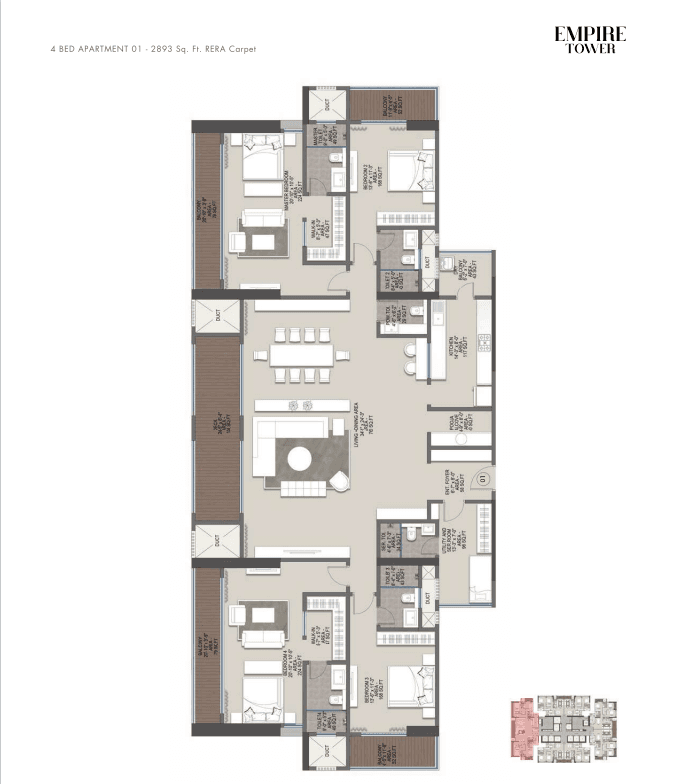sugee empire tower in Grant Road - floor plan