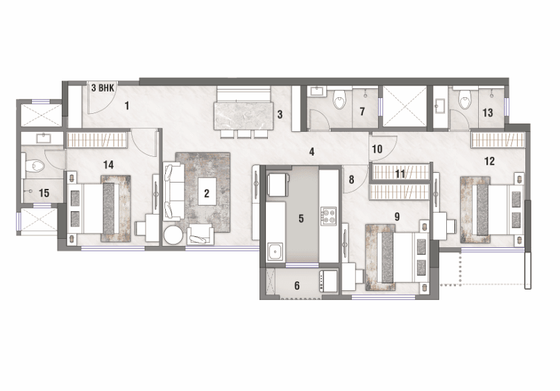 rustomjee stella in Bandra - floor plan