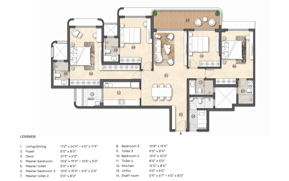 lodha altus in Kandivali - floor plan