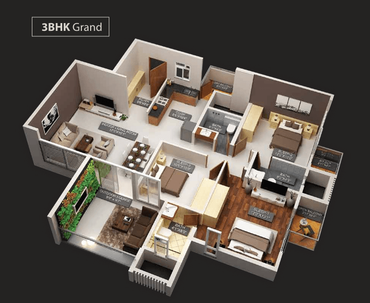 puravankara purva aspire in Balewadi - floor plan