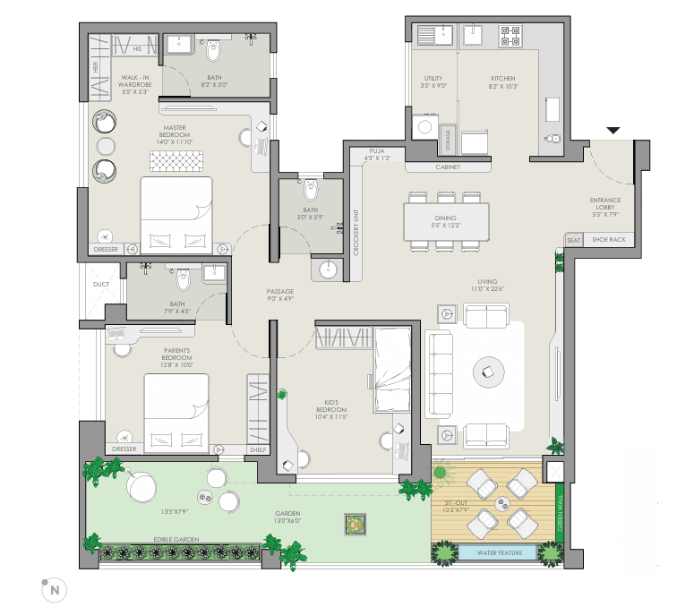 vilas javdekar palladio kharadi central2 in Kharadi - floor plan