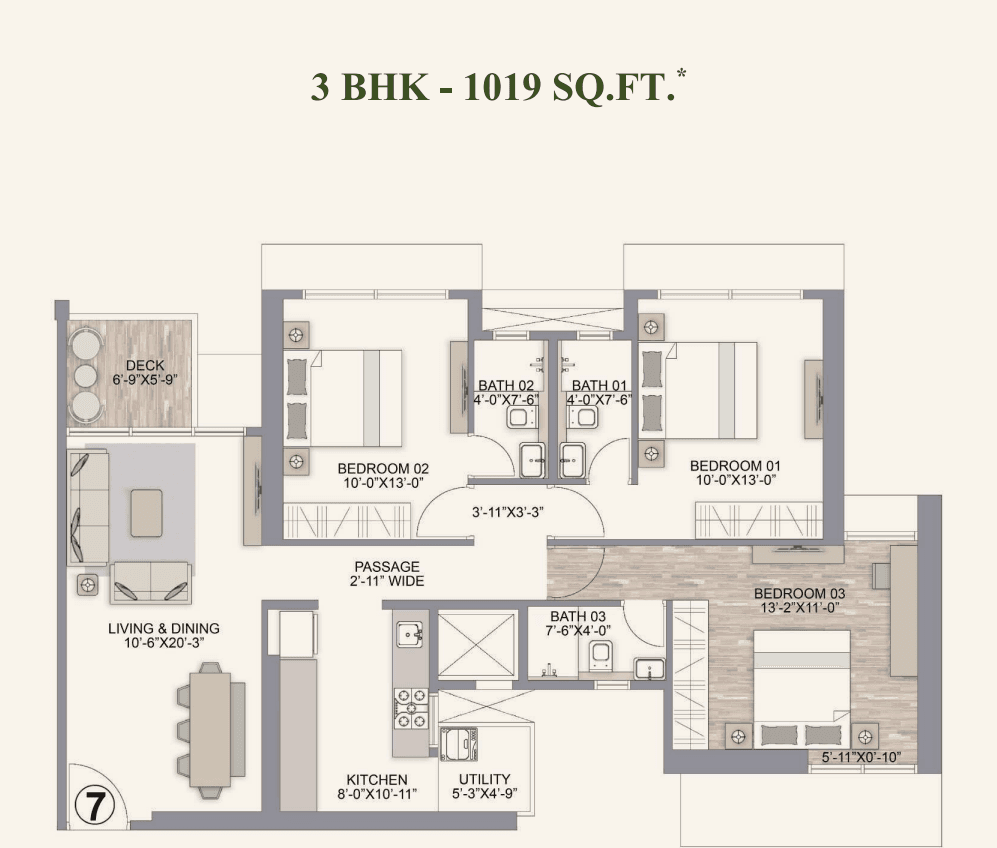 chandak treesourus in Malad - floor plan