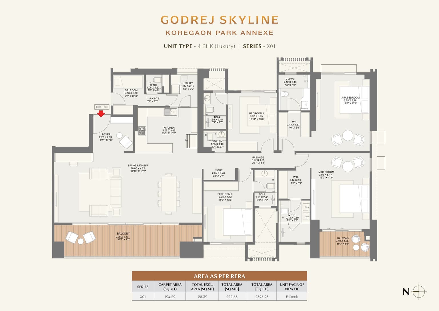 godrej skyline in Koregaon Park - floor plan