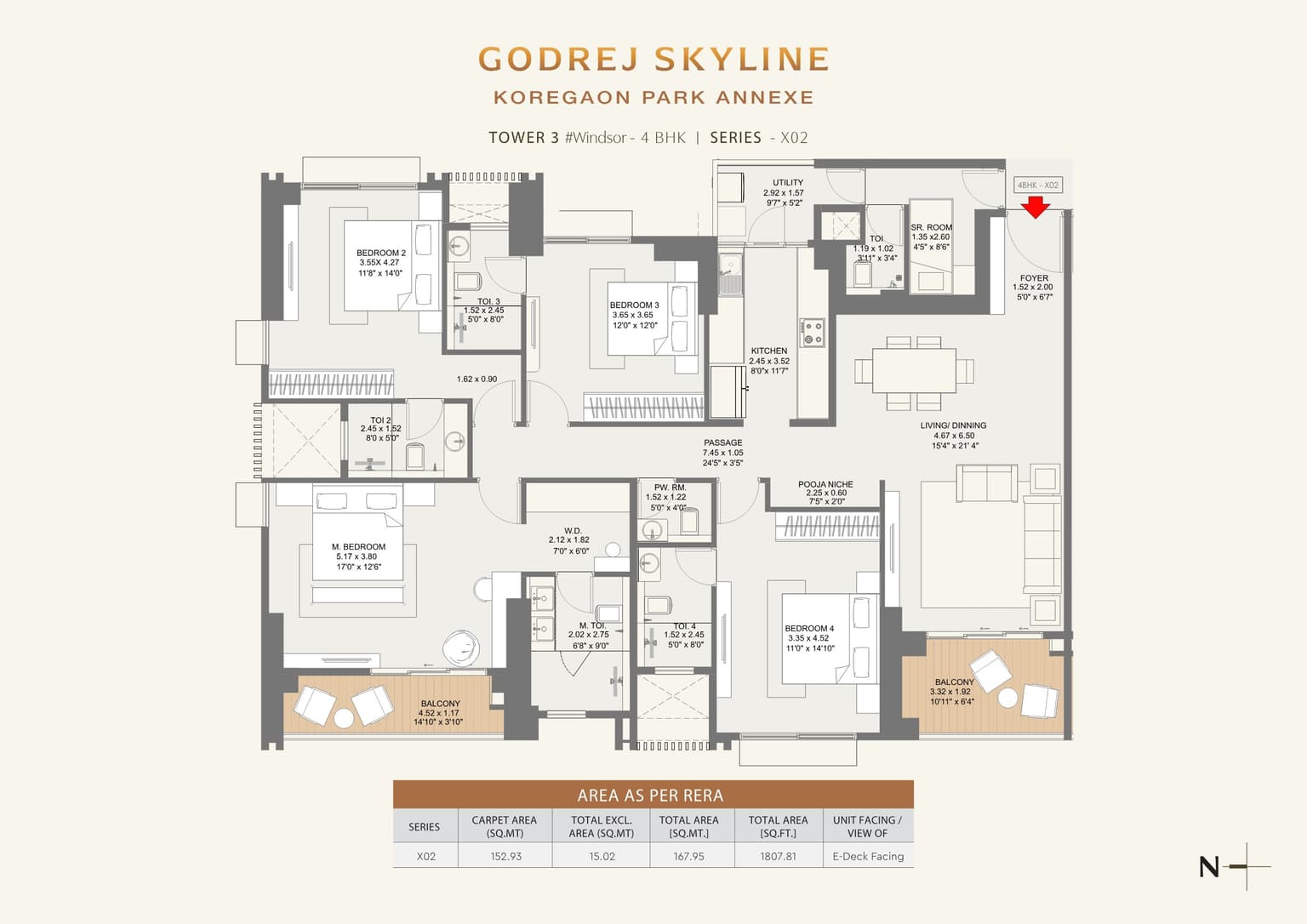 godrej skyline in Koregaon Park - floor plan