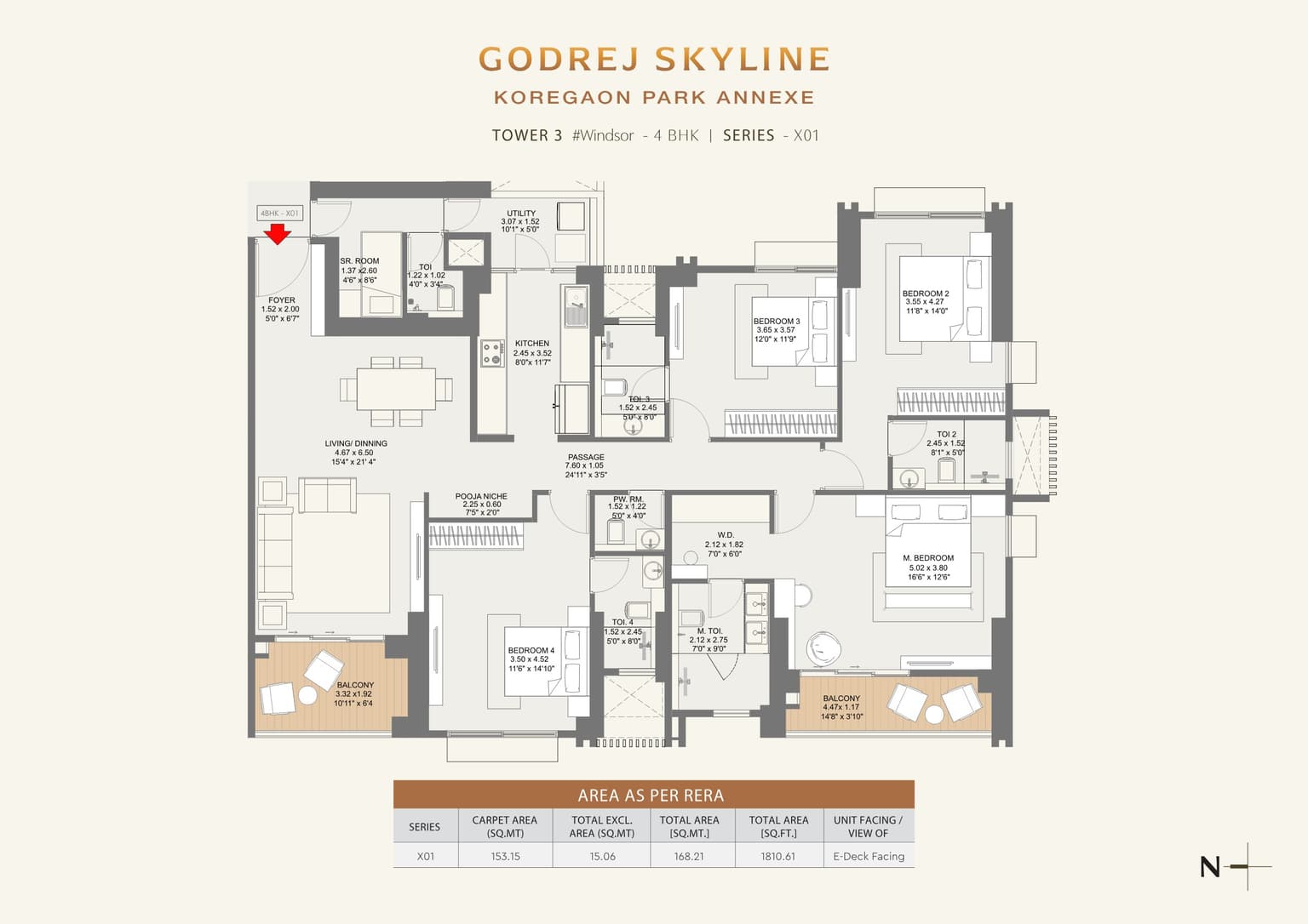 godrej skyline in Koregaon Park - floor plan